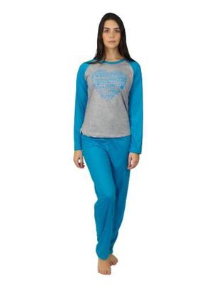 Imagem de Pijama Longo Leve Blusa Comprida Inverno Estampado Feminino