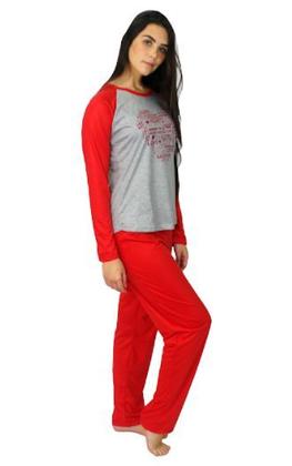 Imagem de Pijama Longo Leve Blusa Comprida Inverno Estampado Feminino