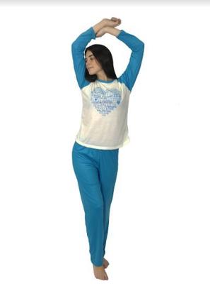 Imagem de Pijama Longo Leve Blusa Comprida Inverno Estampado Feminino
