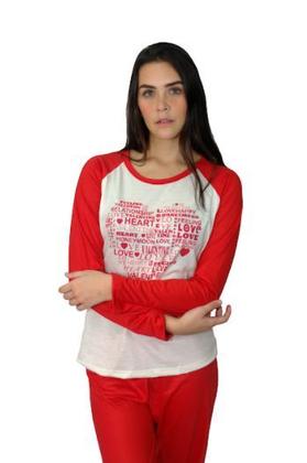Imagem de Pijama Longo Leve Blusa Comprida Inverno Estampado Feminino