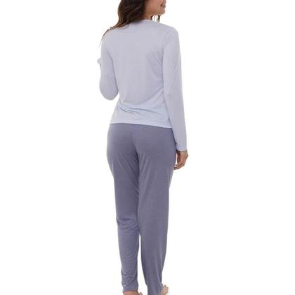 Imagem de Pijama Longo Love Doce Luar 5220 Azul