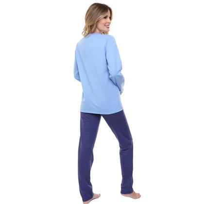 Imagem de Pijama Longo Moletinho Doce Luar 10870 Cachorro - Marinho