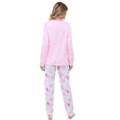 Imagem de Pijama Longo Moletinho Doce Luar 10872 Floral - Rosa