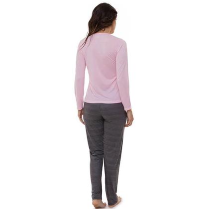 Imagem de Pijama Longo Poliviscose Doce Luar 5220 Gatos