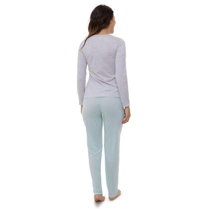 Imagem de Pijama Longo Poliviscose Doce Luar 5220 Lhama