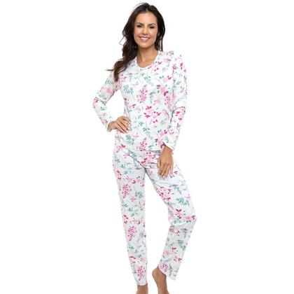 Imagem de Pijama Longo Viscose Doce Luar 5900 Floral