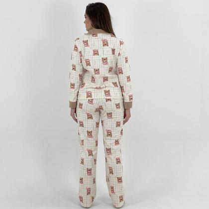 Imagem de Pijama Lua Encantada Americano em Soft Estampado Manga Longa Com Calça Feminino