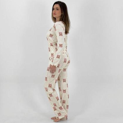 Imagem de Pijama Lua Encantada de Inverno Estampado Manga Longa com Calça