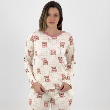 Imagem de Pijama Lua Encantada de Inverno Estampado Manga Longa com Calça