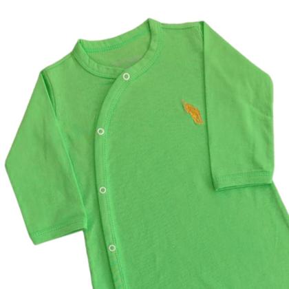 Imagem de Pijama Macacão Bebê Malha Manga Longa Fechamento em Botões