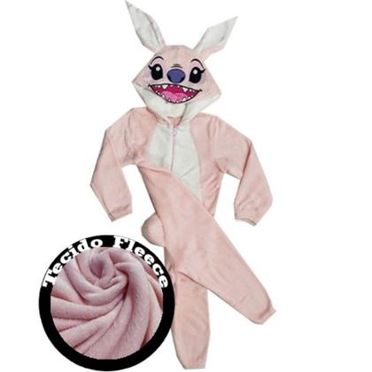 Imagem de Pijama Macacão Infantil Ange Fleece Fantasia Soft Camurça