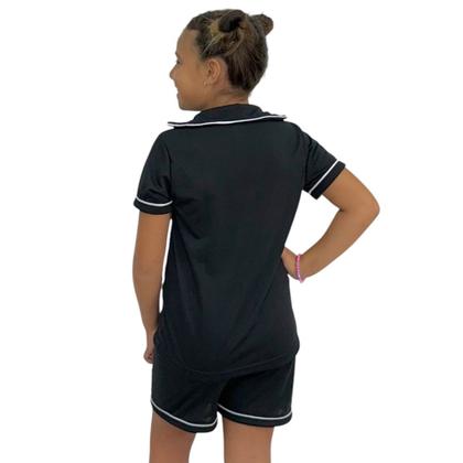 Imagem de Pijama Mae e Filha Americano Blusa com Gola e Short Brenda-c17 COMBO MAE E FILHA BRENDA