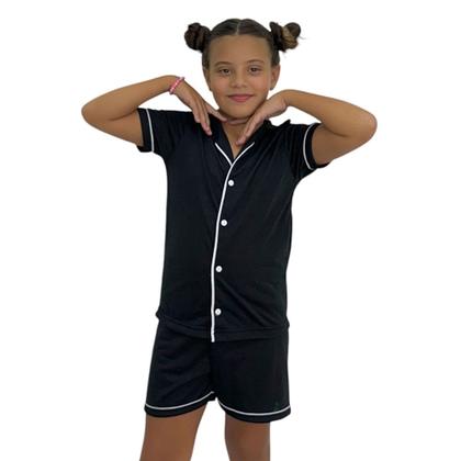 Imagem de Pijama Mae e Filha Americano Blusa com Gola e Short Brenda-c17 COMBO MAE E FILHA BRENDA