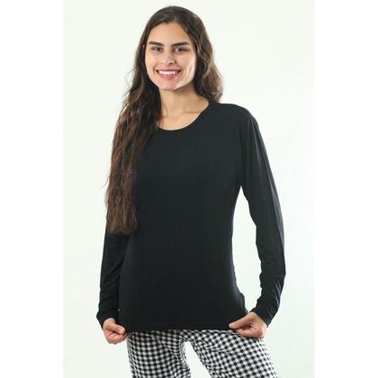 Imagem de Pijama manga comprida Feminino Xadrez