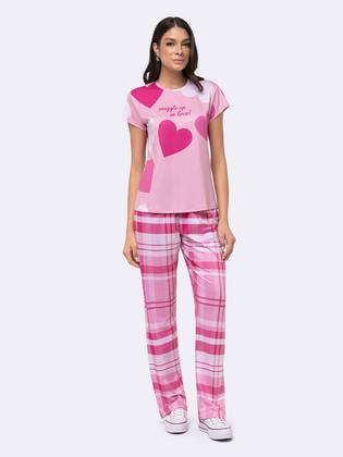 Imagem de Pijama Manga Curta com Calça em Malha Perfect Touch