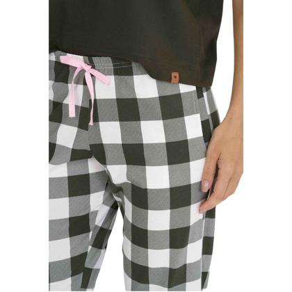 Imagem de Pijama Manga Curta Com Calça Mensageiro Dos Sonhos Feminino Soltinho Algodão