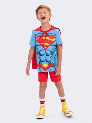 Imagem de Pijama Manga Curta Superman com Capa