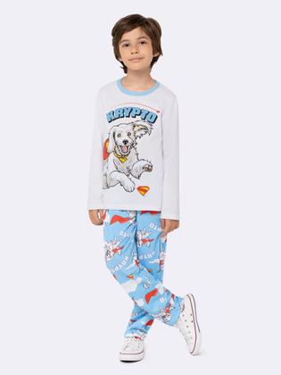 Imagem de Pijama Manga Longa Infantil Masculino Krypto