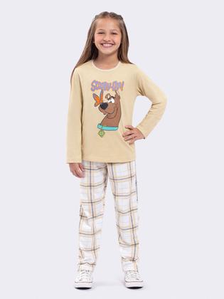 Imagem de Pijama Manga Longa Infantil Xadrez Scooby