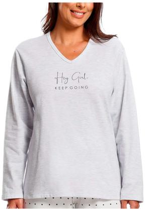 Imagem de Pijama Manga Longa Paulienne 535.69 Feminino Moletinho T. 42/54