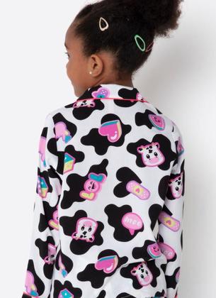 Imagem de Pijama Manga Longa Viscose Menina Vaca Patches - Puket
