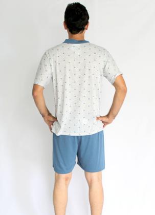 Imagem de Pijama masc ad mga curta gola v pv - pj03582boc