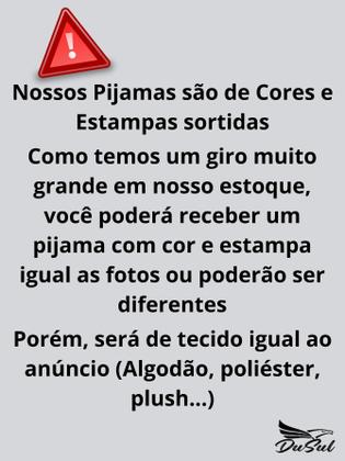 Imagem de Pijama Masculino Adulto de Manga Curta com botões na abertura Roupa De Dormir De Poliéster