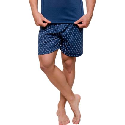 Imagem de Pijama Masculino Diones com Camiseta Lisa e Shorts Estampado