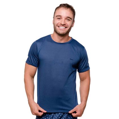 Imagem de Pijama Masculino Diones com Camiseta Lisa e Shorts Estampado