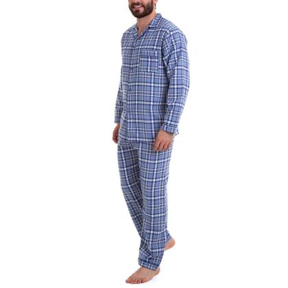 Imagem de Pijama Masculino Flanela 100% Algodão Xadrez