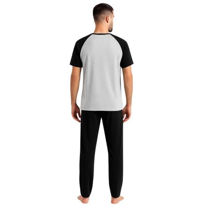 Imagem de Pijama Masculino Inverno Manga Curta Mash