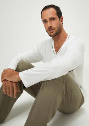 Imagem de Pijama Masculino Longo Com Decote V