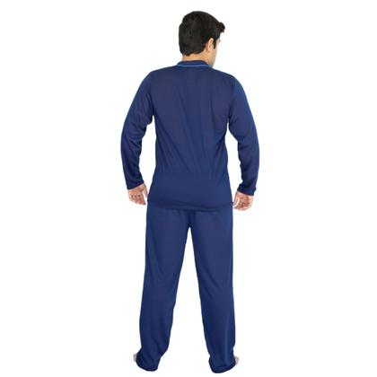 Imagem de Pijama Masculino Longo Liso Inverno Adulto 