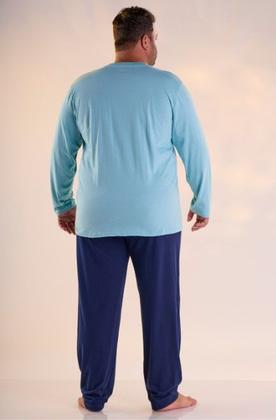 Imagem de Pijama Masculino Manga Longa  Com Calça algodão Plus 9016