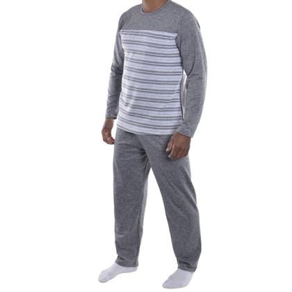 Imagem de Pijama Masculino Plus Size de inverno Suede Victory