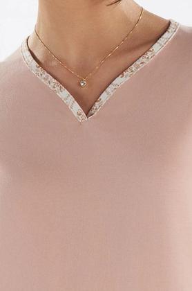 Imagem de Pijama meia manga em meia malha com capri em malha rotativa feminino