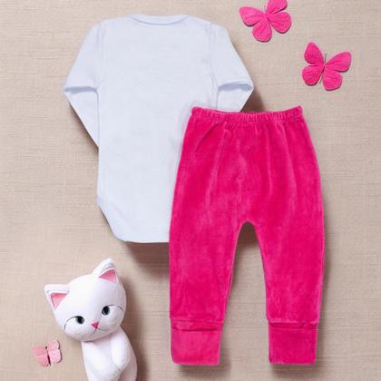 Imagem de Pijama para Bebê Confortável com Calça em Plush até 12 Meses