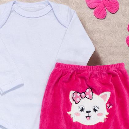 Imagem de Pijama para Bebê Confortável com Calça em Plush até 12 Meses