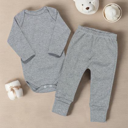 Imagem de Pijama para Bebê Confortável em Sudine 100% Algodão até 12 Meses