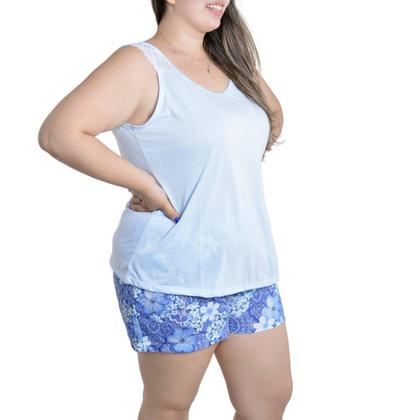 Imagem de Pijama plus size verão short doll regata MADAM feminino Victory