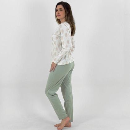 Imagem de Pijama Pzama Manga Longa com Calça Feminino