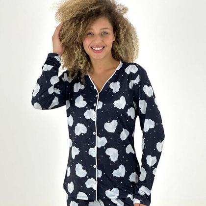 Imagem de Pijama Recco Americano Manga Longa com Calça Feminino