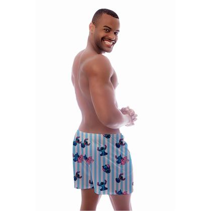 Imagem de Pijama samba canção stitch listrado masculino personagens roupa de dormir