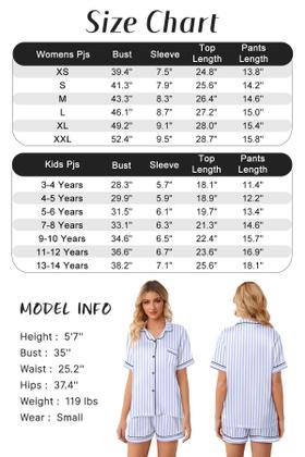 Imagem de Pijama Schbbbta Satin para meninas de manga curta de 5 a 6 anos, azul marinho claro