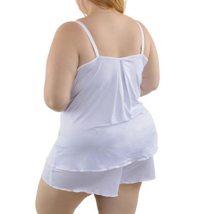 Imagem de Pijama Short Doll Plus em Liganete com Detalhe em Renda Santa Passion .