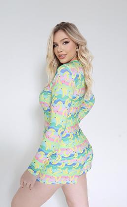 Imagem de Pijama short e blusa manga longa tl banana