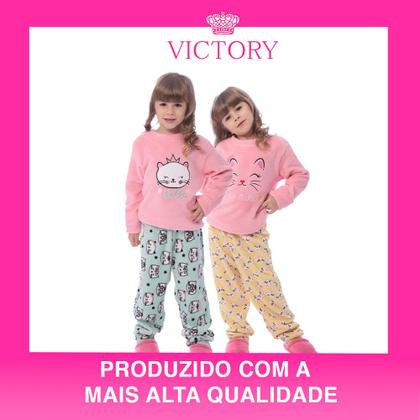 Imagem de Pijama Soft Feminino Infantil De Inverno Quentinho Victory