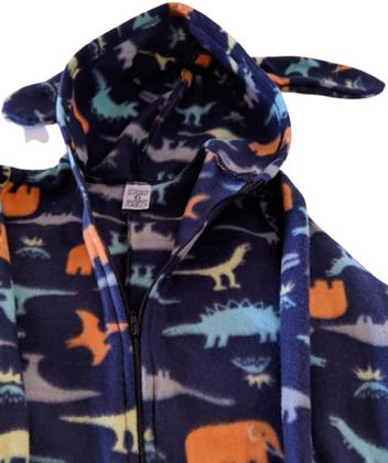 Imagem de Pijama Soft Infantil Macacão Menino Menina Capuz 1 ao 8 Inverno Quentinho Estampado