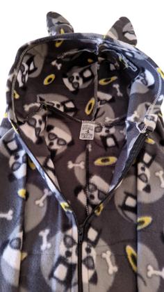 Imagem de Pijama Soft Infantil Macacão Menino Menina Capuz 1 ao 8 Inverno Quentinho Estampado