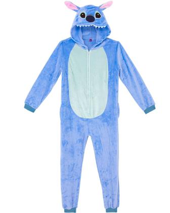 Imagem de Pijama Stitch Adulto Com Capuz 100% Algodão A Pronta Entrega